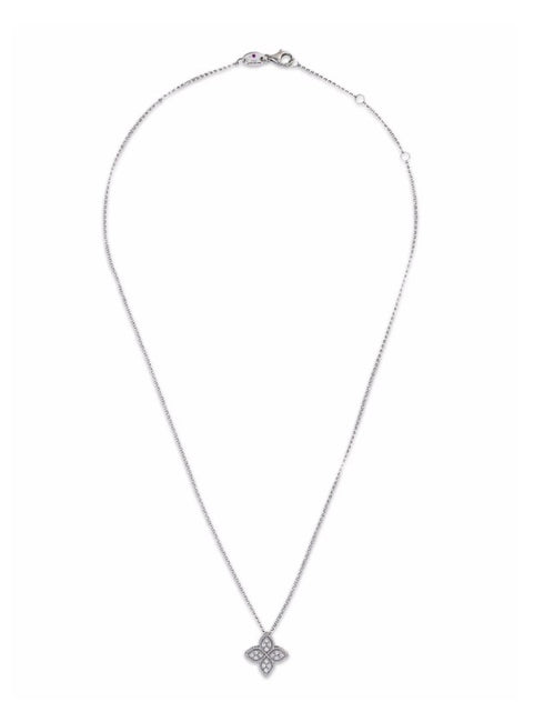 collar Princess Flower en oro blanco de 18kt con diamantes